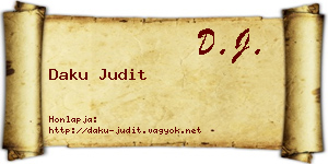 Daku Judit névjegykártya